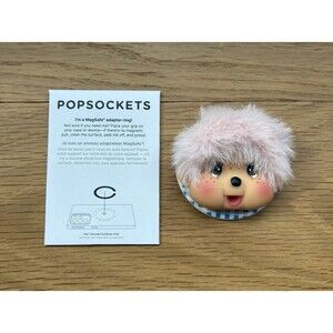PopSockets x Monchhichi Pink Fuzzy Phone Grip